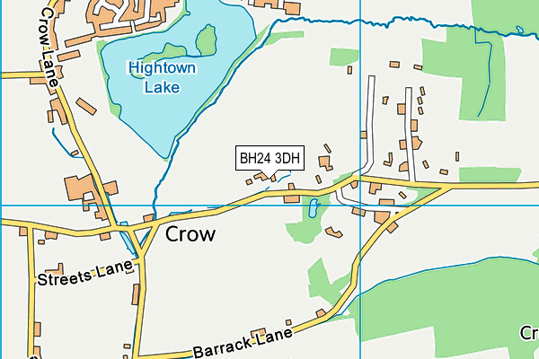 BH24 3DH map - OS VectorMap District (Ordnance Survey)