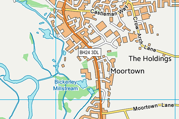 BH24 3DL map - OS VectorMap District (Ordnance Survey)