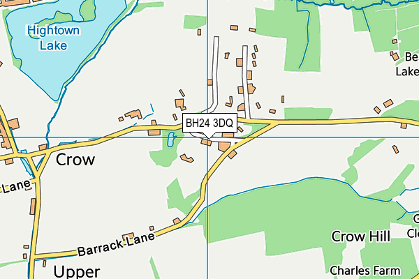 BH24 3DQ map - OS VectorMap District (Ordnance Survey)