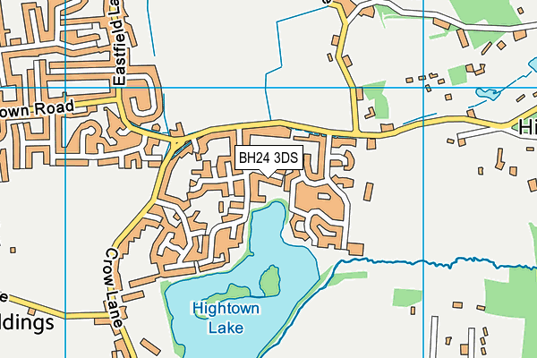 BH24 3DS map - OS VectorMap District (Ordnance Survey)