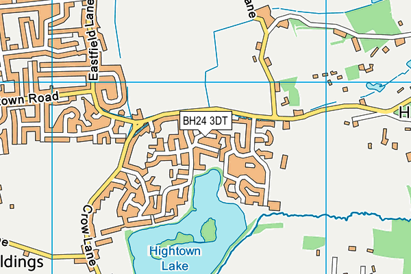 BH24 3DT map - OS VectorMap District (Ordnance Survey)