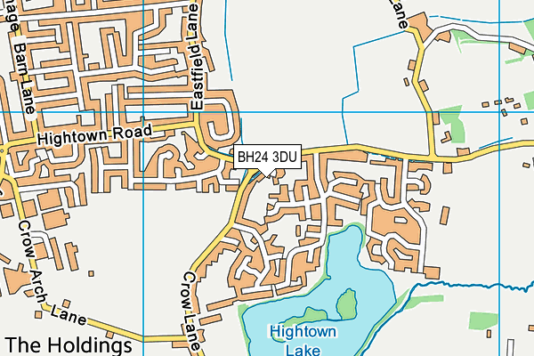 BH24 3DU map - OS VectorMap District (Ordnance Survey)