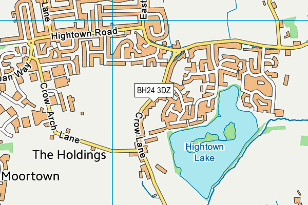 BH24 3DZ map - OS VectorMap District (Ordnance Survey)