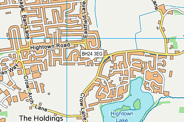 BH24 3EG map - OS VectorMap District (Ordnance Survey)