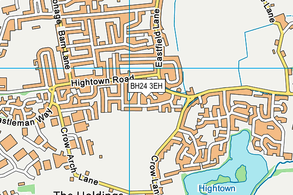 BH24 3EH map - OS VectorMap District (Ordnance Survey)