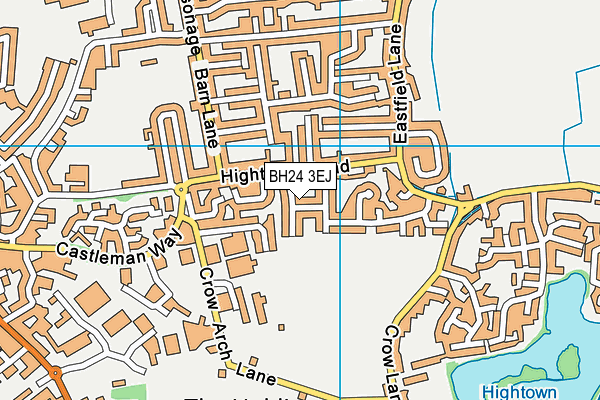 BH24 3EJ map - OS VectorMap District (Ordnance Survey)