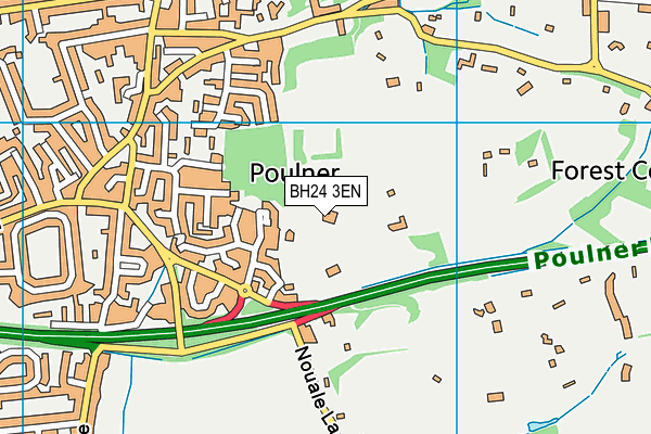 BH24 3EN map - OS VectorMap District (Ordnance Survey)