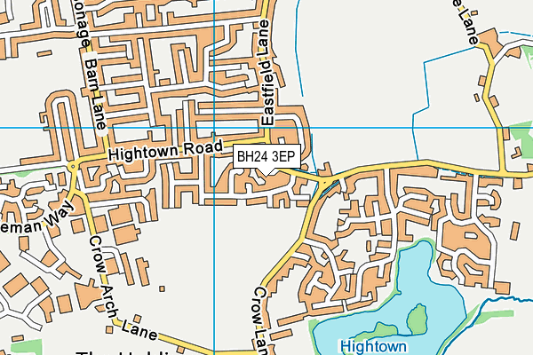BH24 3EP map - OS VectorMap District (Ordnance Survey)