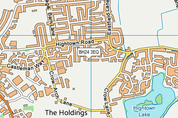 BH24 3EQ map - OS VectorMap District (Ordnance Survey)