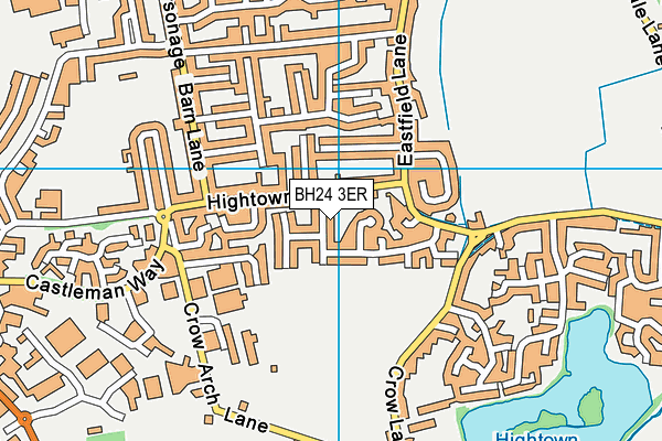 BH24 3ER map - OS VectorMap District (Ordnance Survey)