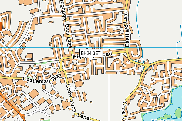 BH24 3ET map - OS VectorMap District (Ordnance Survey)