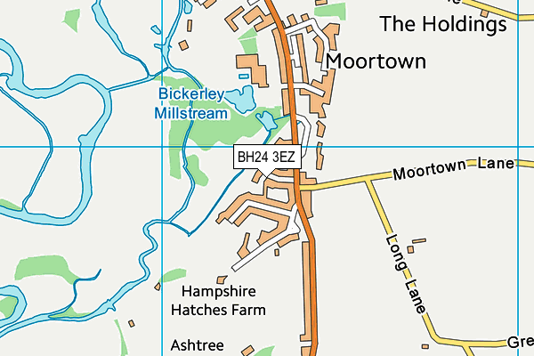 BH24 3EZ map - OS VectorMap District (Ordnance Survey)
