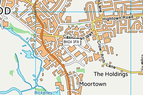 BH24 3FA map - OS VectorMap District (Ordnance Survey)