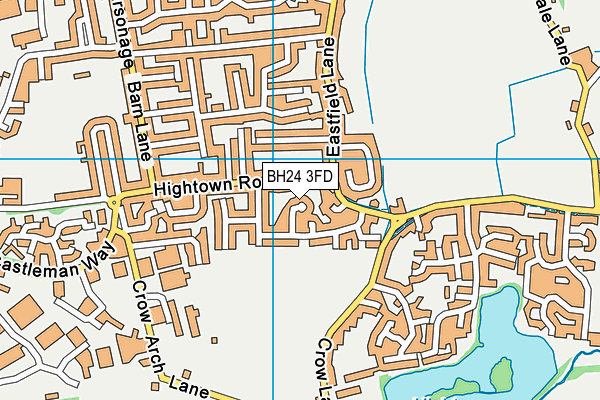 BH24 3FD map - OS VectorMap District (Ordnance Survey)