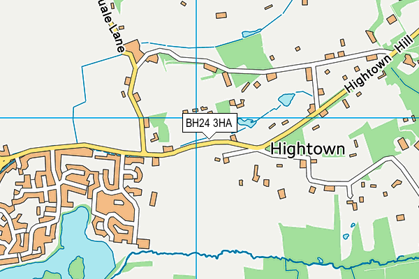 BH24 3HA map - OS VectorMap District (Ordnance Survey)