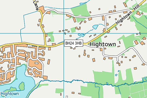 BH24 3HB map - OS VectorMap District (Ordnance Survey)