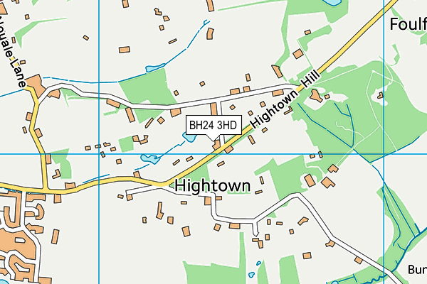 BH24 3HD map - OS VectorMap District (Ordnance Survey)