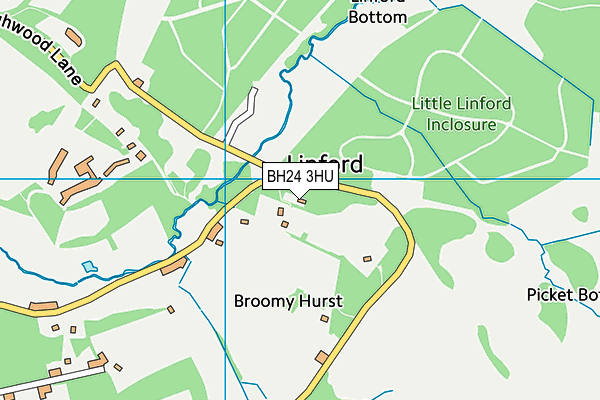BH24 3HU map - OS VectorMap District (Ordnance Survey)