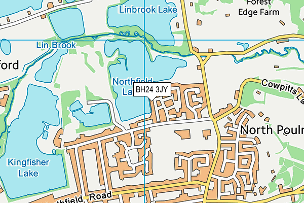 BH24 3JY map - OS VectorMap District (Ordnance Survey)