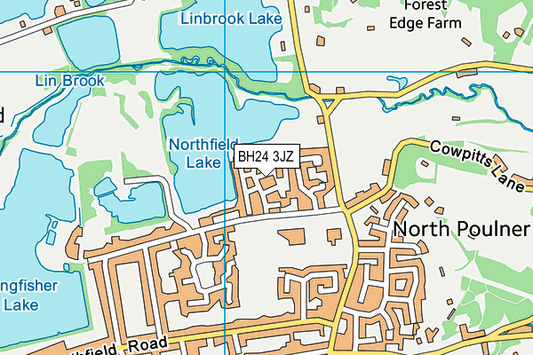 BH24 3JZ map - OS VectorMap District (Ordnance Survey)