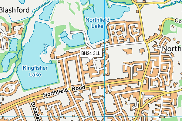 BH24 3LL map - OS VectorMap District (Ordnance Survey)