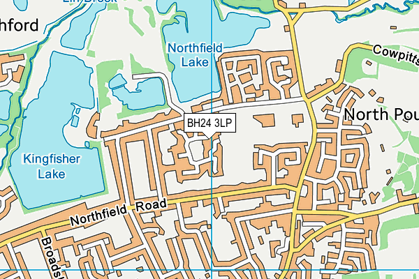 BH24 3LP map - OS VectorMap District (Ordnance Survey)