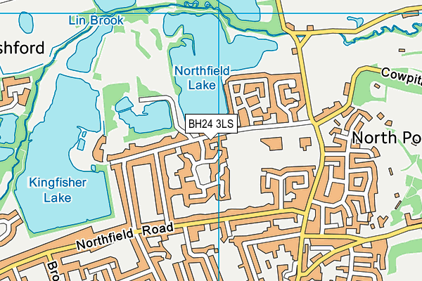 BH24 3LS map - OS VectorMap District (Ordnance Survey)