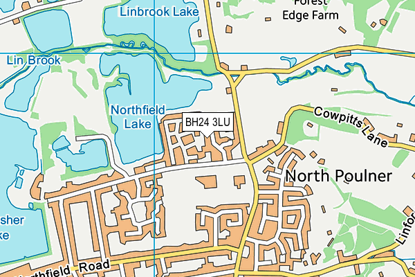 BH24 3LU map - OS VectorMap District (Ordnance Survey)