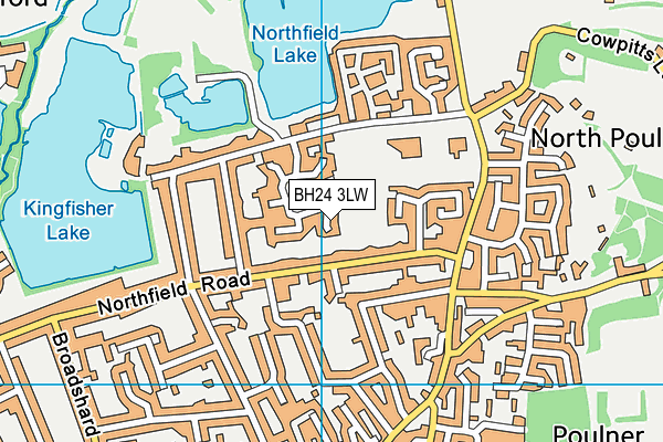 BH24 3LW map - OS VectorMap District (Ordnance Survey)