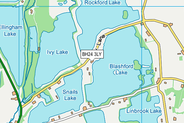BH24 3LY map - OS VectorMap District (Ordnance Survey)
