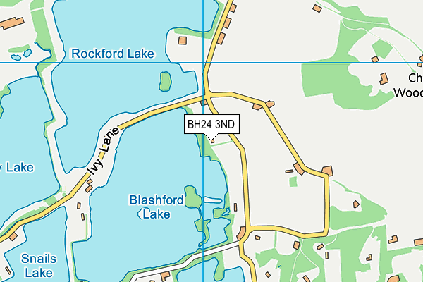 BH24 3ND map - OS VectorMap District (Ordnance Survey)
