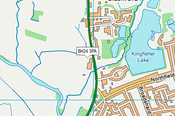 BH24 3PA map - OS VectorMap District (Ordnance Survey)