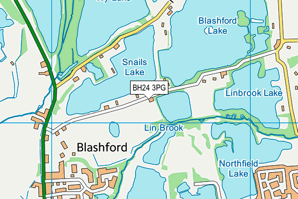BH24 3PG map - OS VectorMap District (Ordnance Survey)