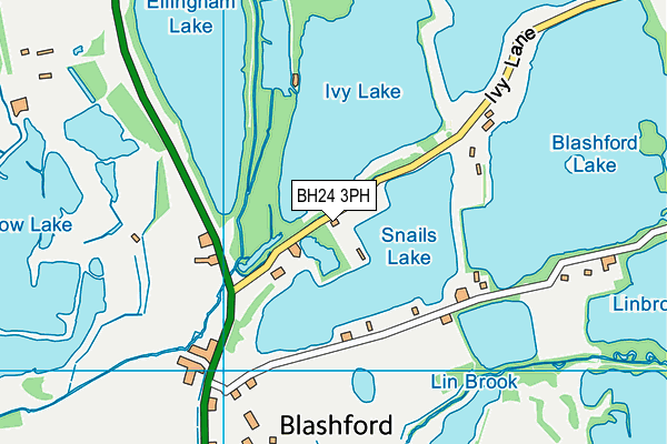 BH24 3PH map - OS VectorMap District (Ordnance Survey)
