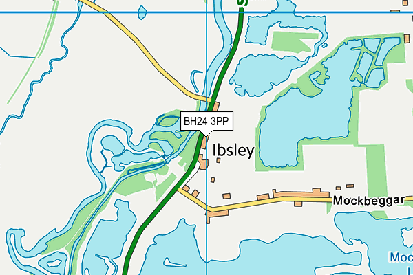 BH24 3PP map - OS VectorMap District (Ordnance Survey)