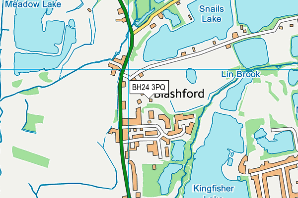 BH24 3PQ map - OS VectorMap District (Ordnance Survey)
