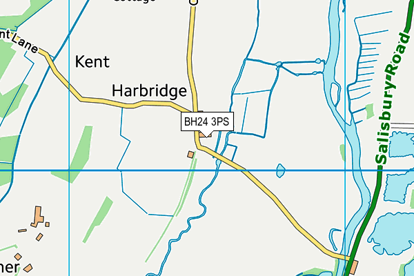 BH24 3PS map - OS VectorMap District (Ordnance Survey)