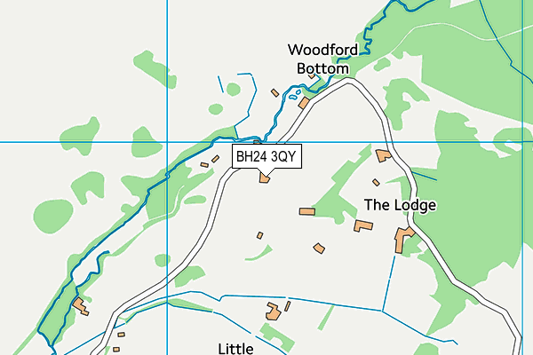 BH24 3QY map - OS VectorMap District (Ordnance Survey)