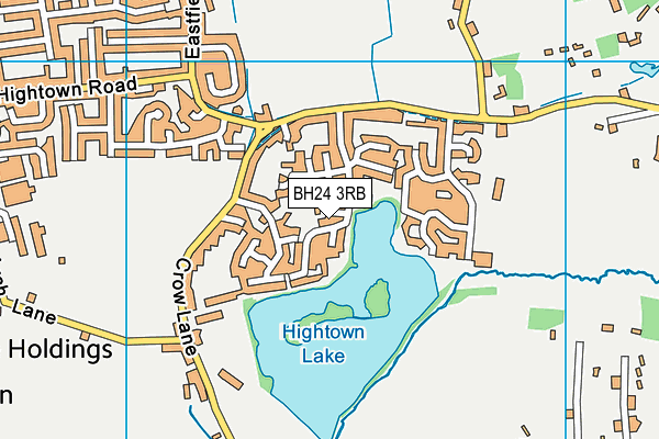 BH24 3RB map - OS VectorMap District (Ordnance Survey)