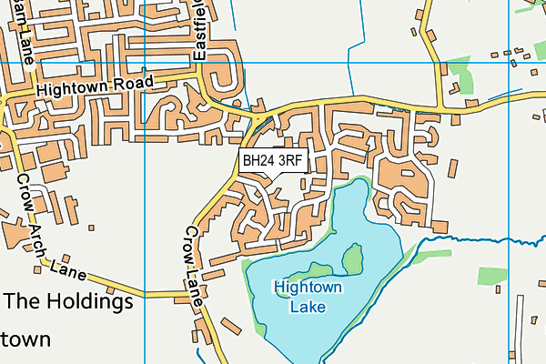 BH24 3RF map - OS VectorMap District (Ordnance Survey)