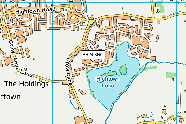BH24 3RG map - OS VectorMap District (Ordnance Survey)