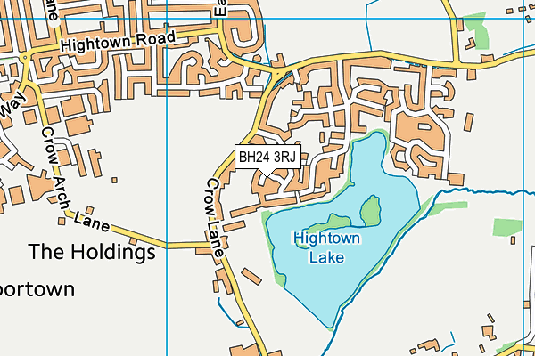 BH24 3RJ map - OS VectorMap District (Ordnance Survey)