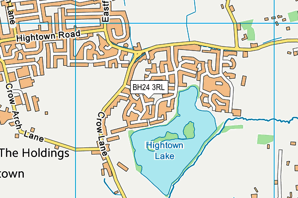 BH24 3RL map - OS VectorMap District (Ordnance Survey)