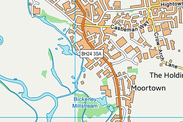 BH24 3SA map - OS VectorMap District (Ordnance Survey)
