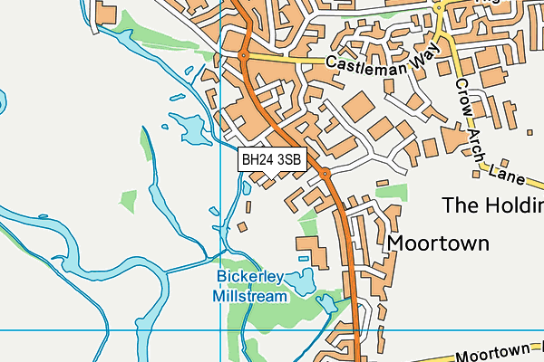 BH24 3SB map - OS VectorMap District (Ordnance Survey)
