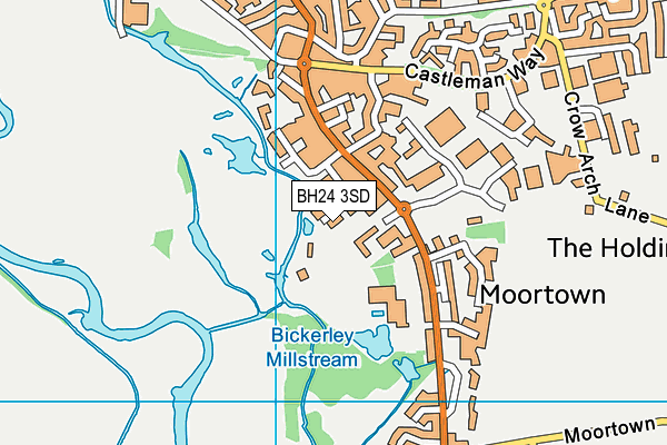 BH24 3SD map - OS VectorMap District (Ordnance Survey)