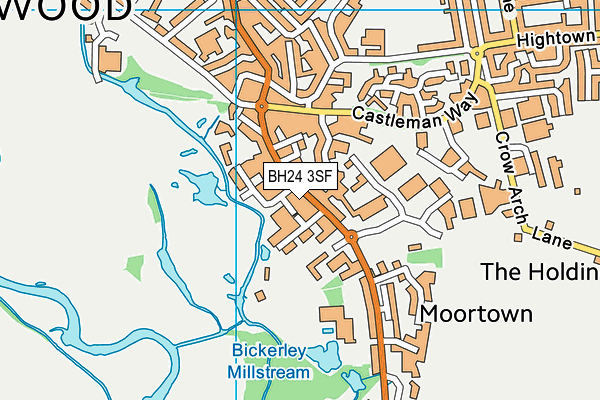 BH24 3SF map - OS VectorMap District (Ordnance Survey)