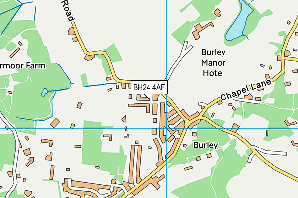 BH24 4AF map - OS VectorMap District (Ordnance Survey)