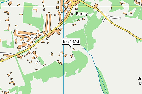 BH24 4AG map - OS VectorMap District (Ordnance Survey)