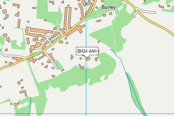 BH24 4AH map - OS VectorMap District (Ordnance Survey)